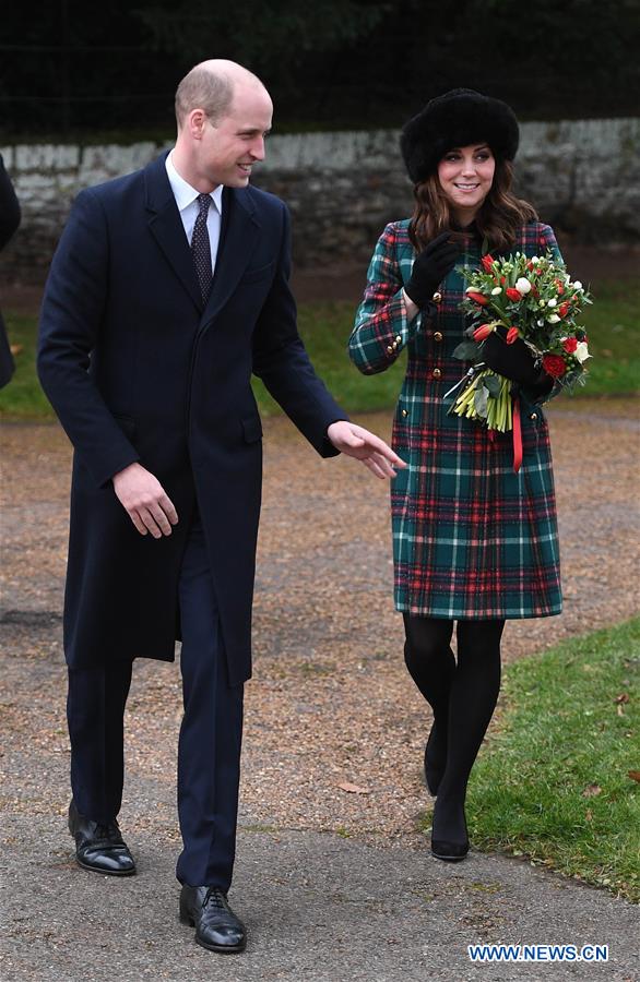 BRITAIN-SANDRINGHAM-ROYAL-CHRISTMAS DAY CHURCH SERVICE