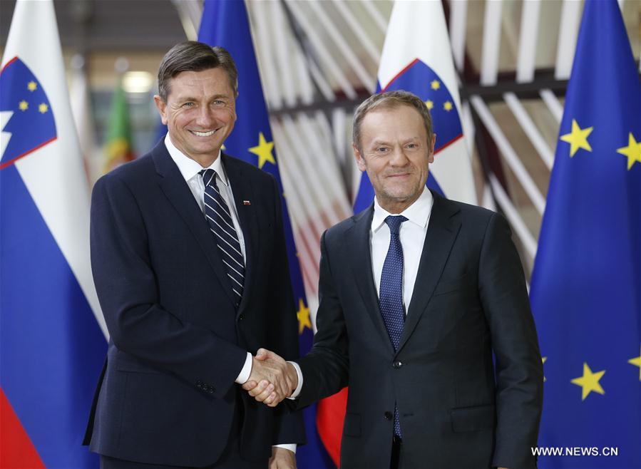 BELGIUM-BRUSSELS-EU-SLOVENIA-PRESIDENT-VISIT