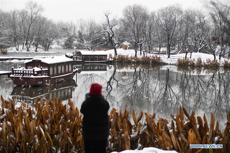 CHINA-HANGZHOU-XIXI WETLAND-SNOWFALL (CN)