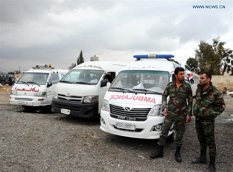 SYRIA-DAMASCUS-COUNTRYSIDE-HUMANITARIAN-CROSSING