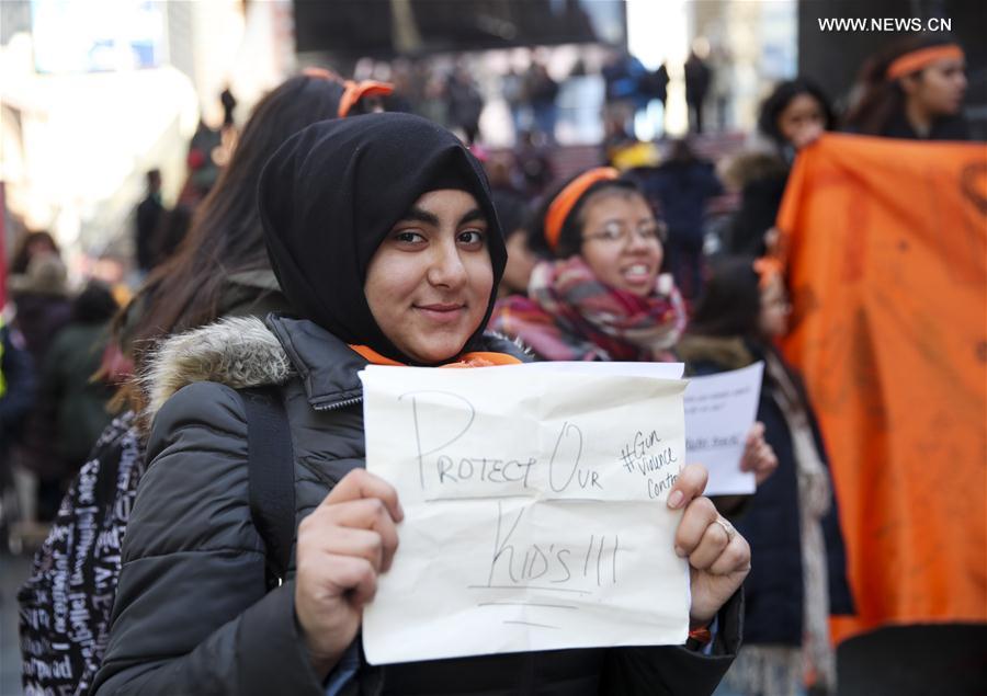 U.S.-NEW YORK-STUDENTS-NATIONAL SCHOOL WALKOUT-GUN VIOLENCE