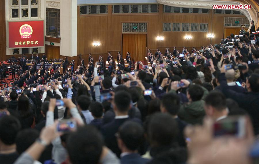 (TWO SESSIONS)CHINA-BEIJING-NPC-OATH-TAKING CEREMONY (CN)