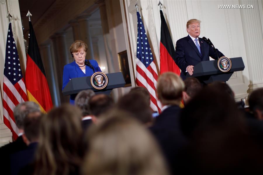 U.S.-WASHINGTON D.C.-TRUMP-GERMANY-MERKEL-MEETING