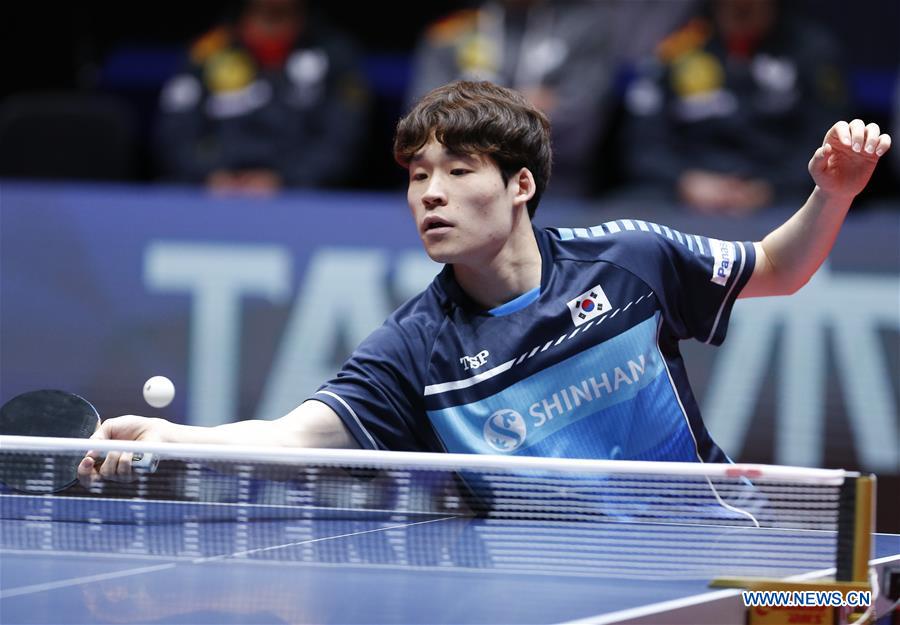 (SP)SWEDEN-HALMSTAD-ITTF WORLD TEAM CHAMPIONSHIPS 2018-MEN-SEMIFINAL-GERMANY-SOUTH KOREA