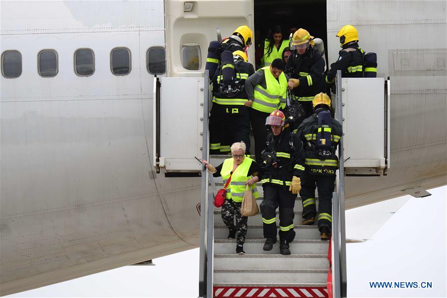 ISRAEL-TEL AVIV-AIRPORT-EMERGENCY DRILL