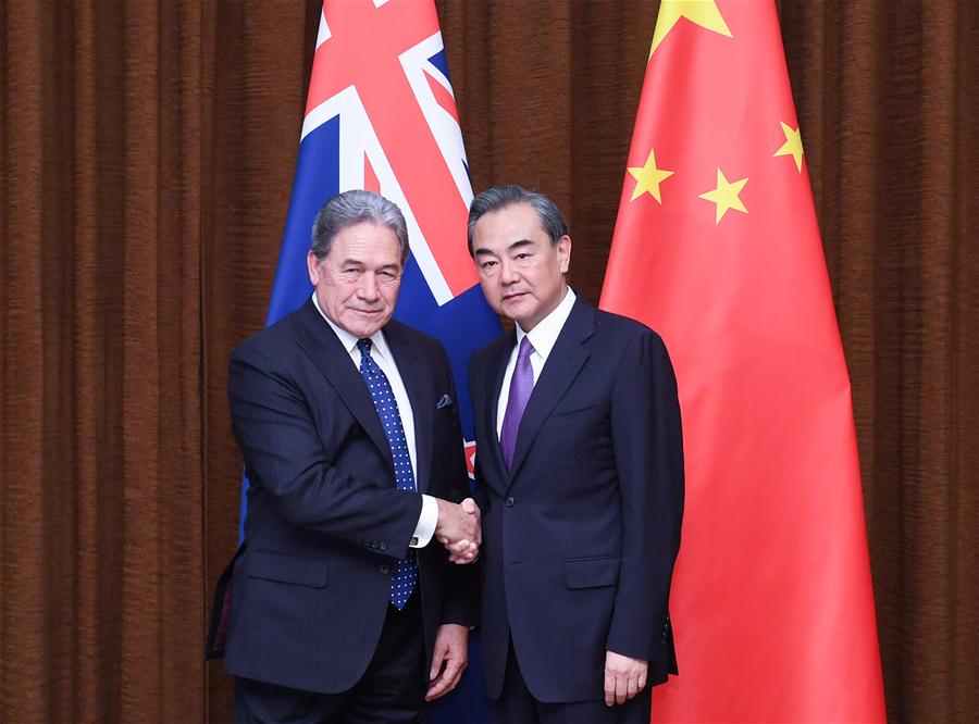 CHINA-NEW ZEALAND-WANG YI-WINSTON PETERS-TALKS (CN)