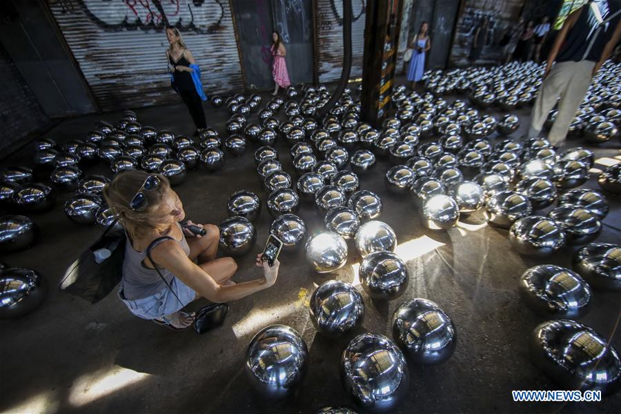 U.S.-NEW YORK-YAYOI KUSAMA-INSTALLATION ART-NARCISSUS GARDEN