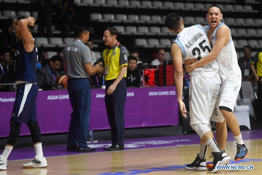 (SP)INDONESIA-JAKARTA-ASIAN GAMES-BASKETBALL-THAILAND VS MONGOLIA