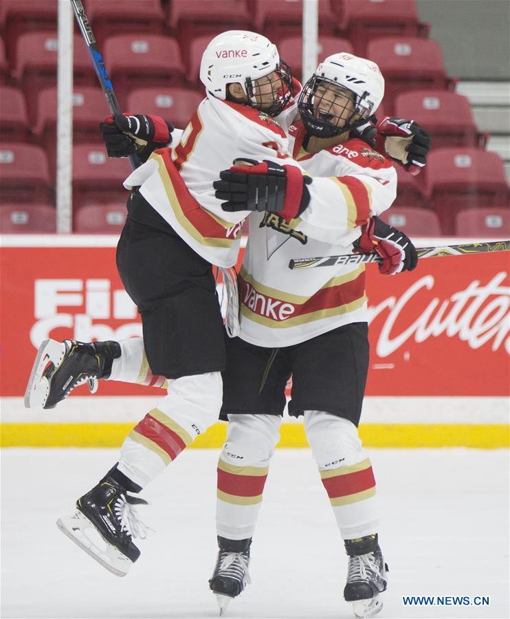 (SP)CANADA-TORONTO-ICE HOCKEY-CWHL-SHENZHEN KRS VANKE RAYS VS TORONTO FURIES