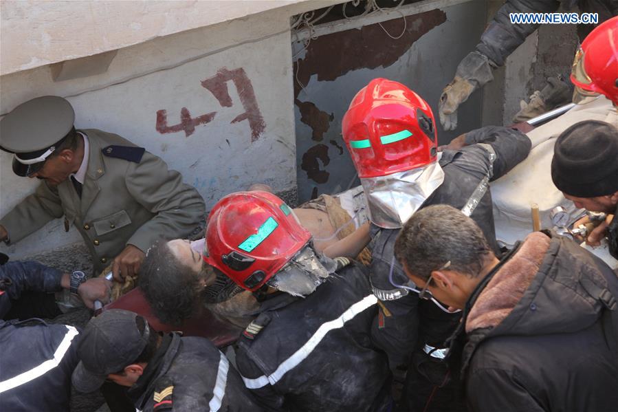 MOROCCO-CASABLANCA-HOUSE COLLAPSE