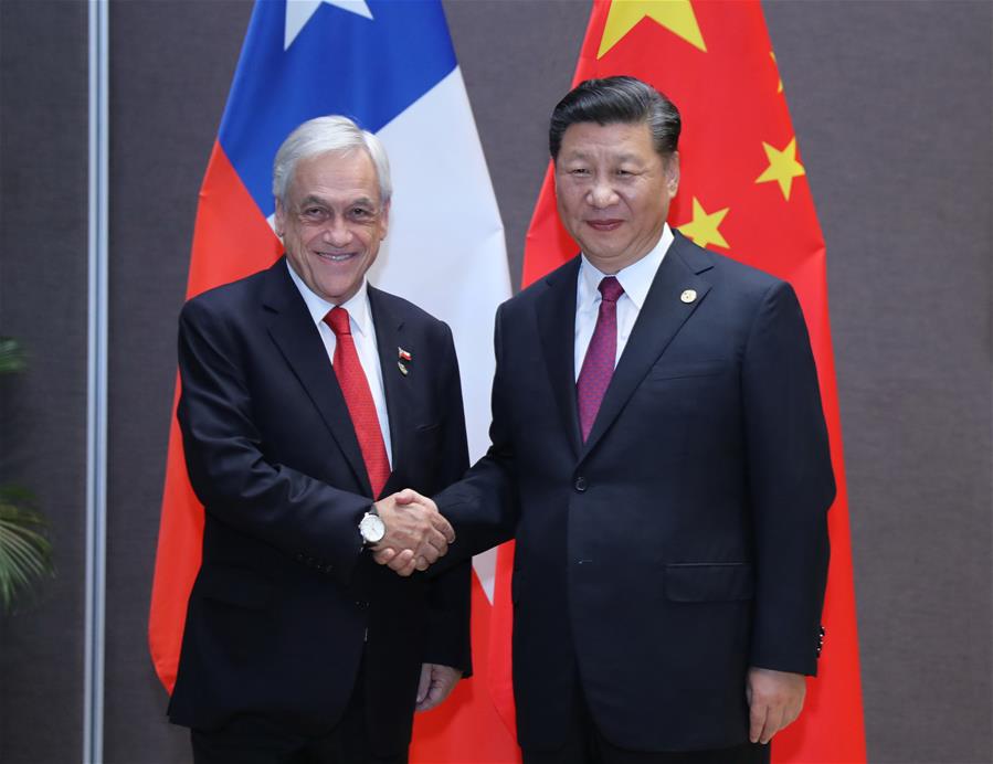 PAPUA NEW GUINEA-CHINA-XI JINPING-SEBASTIAN PINERA-MEETING