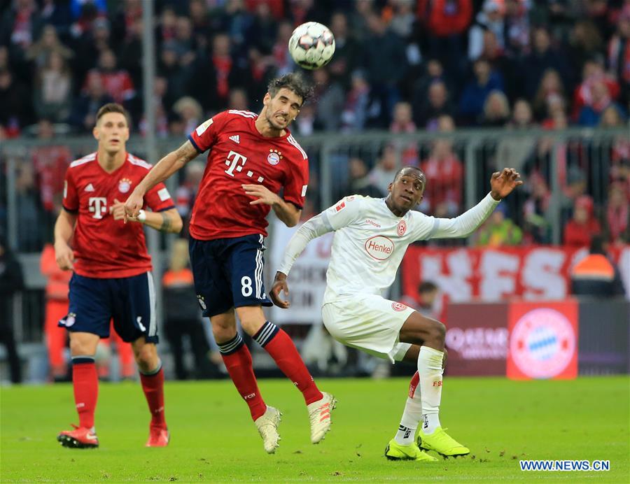 (SP)GERMANY-MUNICH-SOCCER-BUNDESLIGA-BAYERN MUNICH VS DUESSELDORF