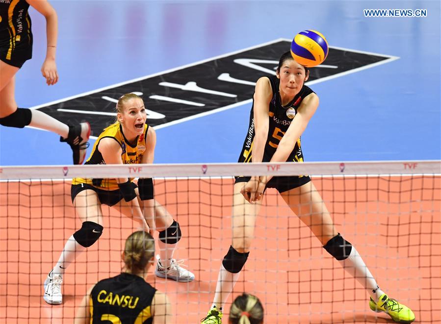 (SP)TURKEY-ISTANBUL-VOLLEYBALL-TURKISH WOMEN'S LEAGUE-VAKIFBANK VS ECZACIBASI