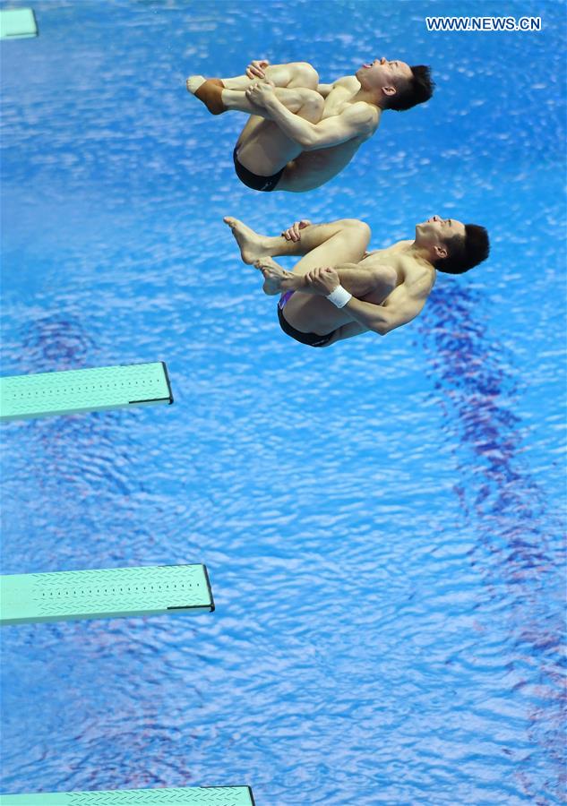 (SP)SOUTH KOREA-GWANGJU-FINA WORLD CHAMPIONSHIPS-ARTISTIC SWIMMING-MEN'S 3M SYNCHRO SPRINGBOARD