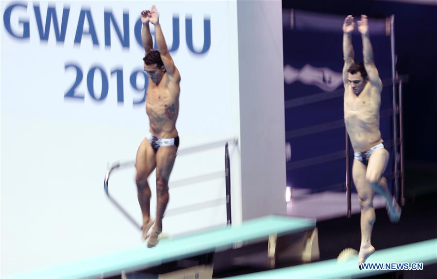 (SP)SOUTH KOREA-GWANGJU-FINA WORLD CHAMPIONSHIPS-DIVING-MEN'S 3M SPRINGBOARD SYNCHRONISED