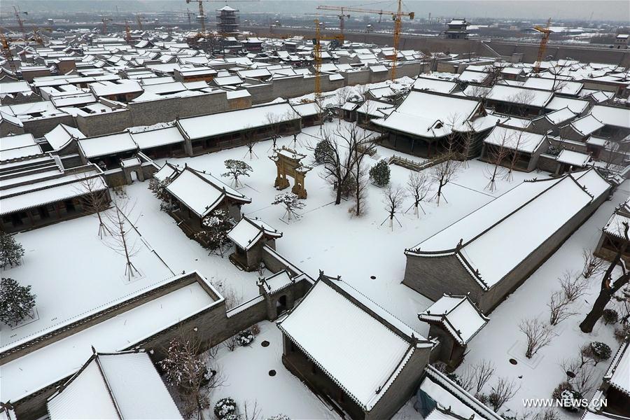 CHINA-SHANXI-TAIYUAN-ANCIENT COUNTY-SNOWFALL (CN)