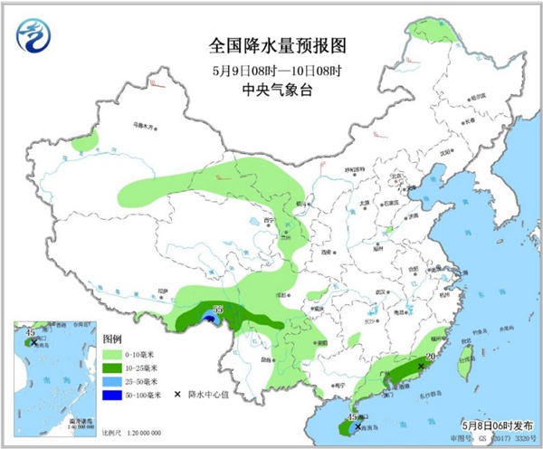 冷空气要撤啦！今日全国降水整体弱 华南仍有强对流